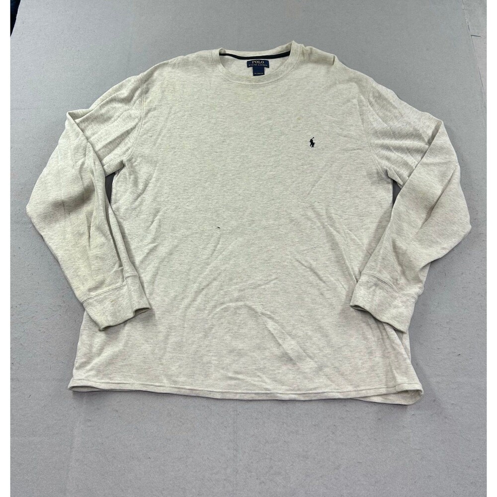 Polo Ralph Lauren Mens Waffle Knit Crewneck Long Sleeve Shirt Thermal 2XL